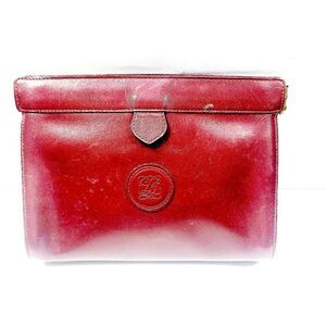 Louis Quatorze Leather Clutch Bag